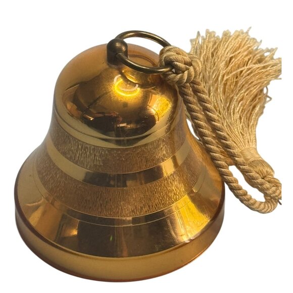 Title:  Reuge Musical Bell Gold Tone Swiss Movement Anniversary Song Vintage - Picture 4 of 5